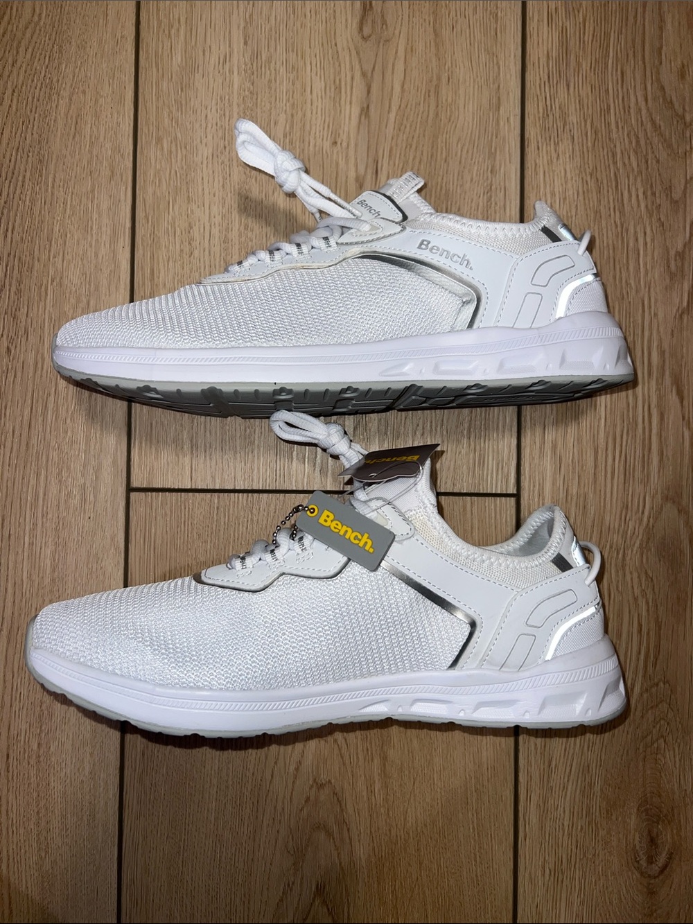 Bench White Women's Lightweight Knit Sneakers - Picture 6 of 15